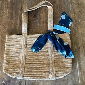 NWT Lovely Straw Tote Bag